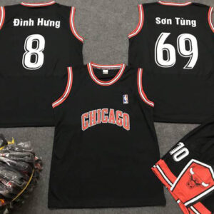 ÁO BÓNG RỔ CHICAGO ĐEN IN CHO KHÁCH NHA TRANG