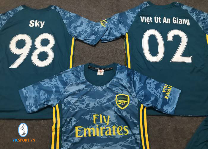 ÁO ARSENAL XANH BIỂN IN CHO KHÁCH - Hình ảnh 2