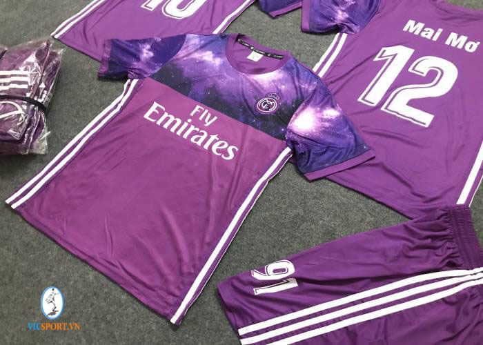 ÁO REAL MADRID TÍM IN CHO KHÁCH - Hình ảnh 4