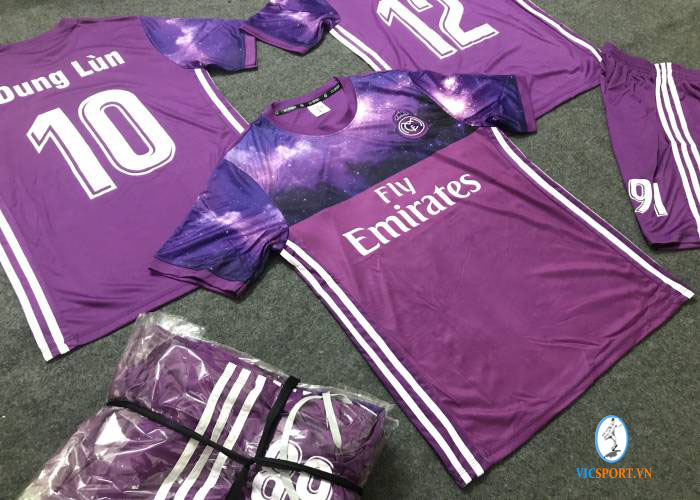 ÁO REAL MADRID TÍM IN CHO KHÁCH - Hình ảnh 6