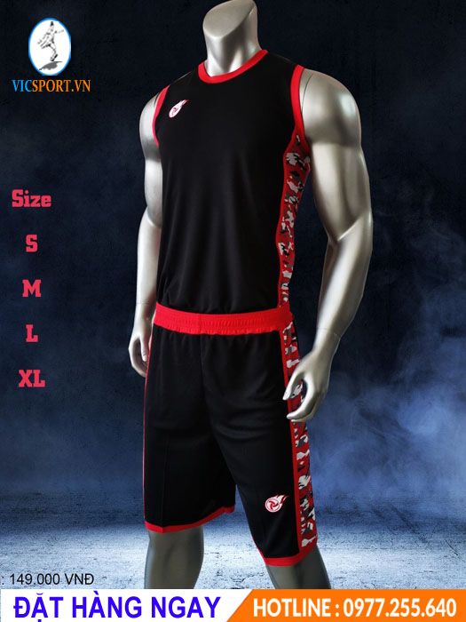 ÁO BÓNG RỔ CAMO MÀU ĐEN - Hình ảnh 2
