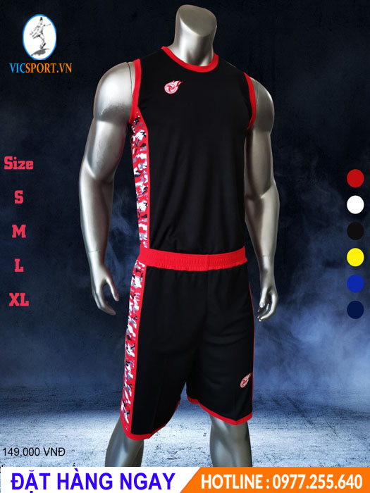 ÁO BÓNG RỔ CAMO MÀU ĐEN - Hình ảnh 3
