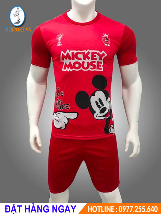 ÁO ĐÁ BANH MICKEY MOUSE MÀU ĐỎ