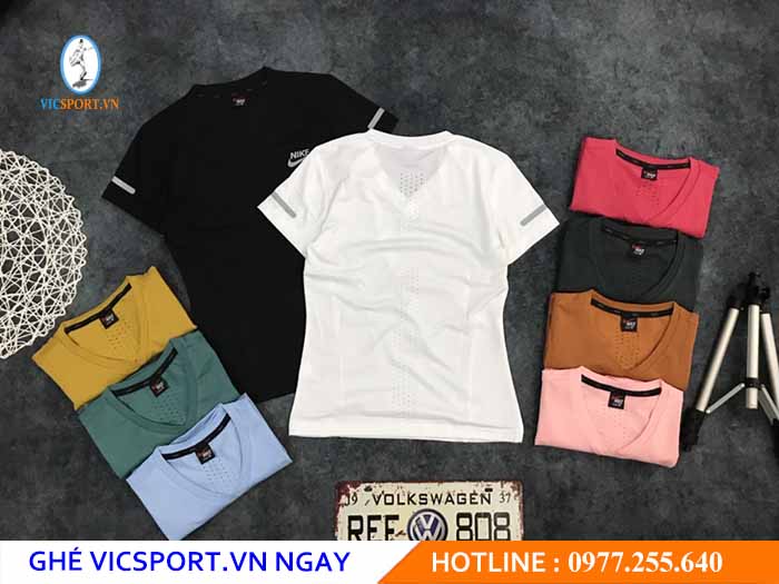 ÁO THUN NỮ NIKE PHỐI LƯỚI 9 MÀU