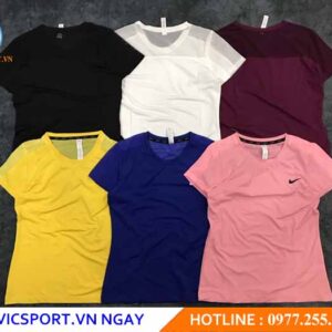 ÁO THUN NỮ NIKE PHỐI LƯỚI 6 MÀU