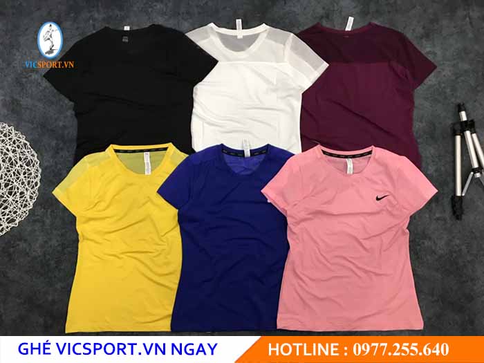 ÁO THUN NỮ NIKE PHỐI LƯỚI 6 MÀU