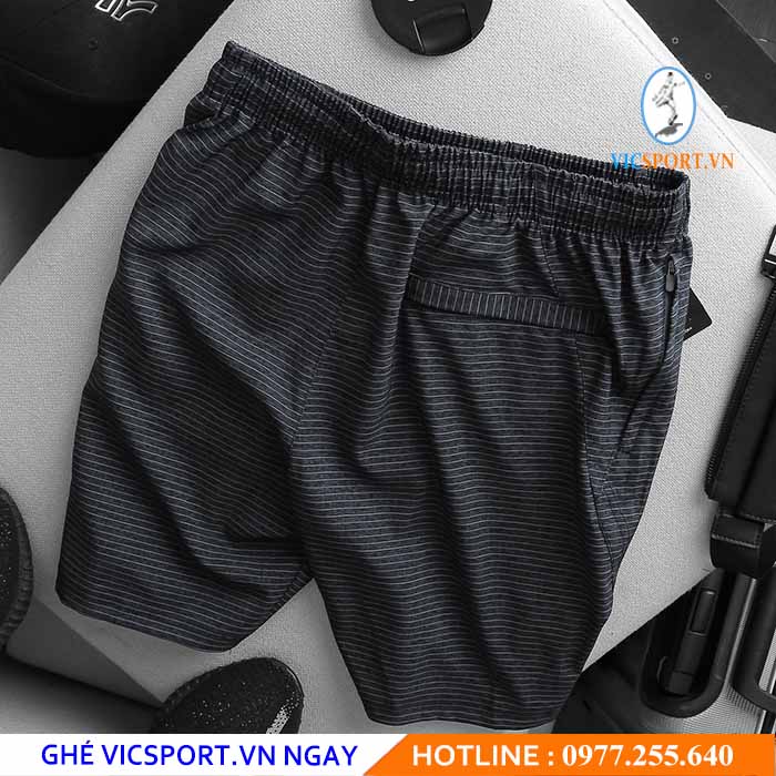 QUẦN SHORT THUN NAM ADIDAS SỌC CHÉO HÔNG MÀU ĐEN