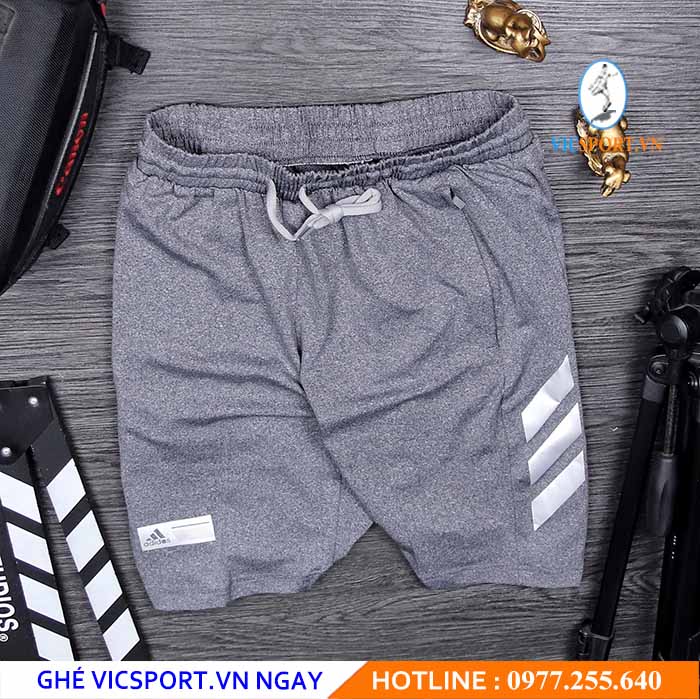 QUẦN SHORT THUN NAM ADIDAS SỌC CHÉO HÔNG - Hình ảnh 5