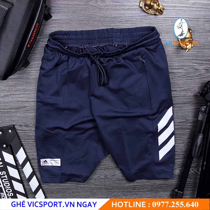 QUẦN SHORT THUN NAM ADIDAS SỌC CHÉO HÔNG - Hình ảnh 6