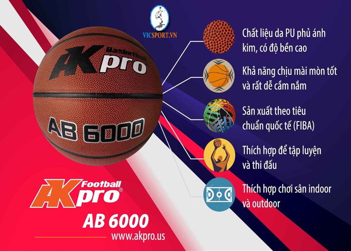 BÓNG RỔ AK PRO AB 6000 - Hình ảnh 2