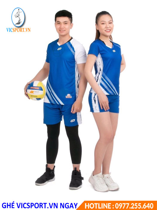 ÁO BÓNG CHUYỀN NAM NỮ GALVIN MÀU XANH BÍCH