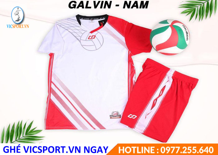 ÁO BÓNG CHUYỀN NAM NỮ GALVIN MÀU TRẮNG - Hình ảnh 4