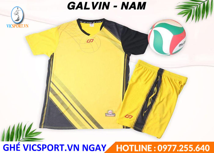 ÁO BÓNG CHUYỀN NAM NỮ GALVIN MÀU VÀNG - Hình ảnh 4