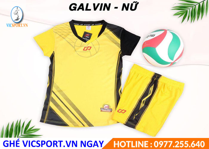 ÁO BÓNG CHUYỀN NAM NỮ GALVIN MÀU VÀNG - Hình ảnh 3
