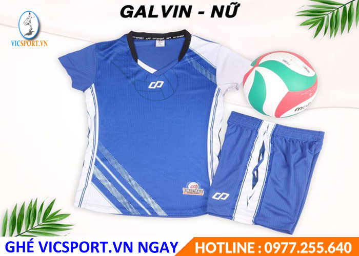ÁO BÓNG CHUYỀN NAM NỮ GALVIN MÀU XANH BÍCH - Hình ảnh 3