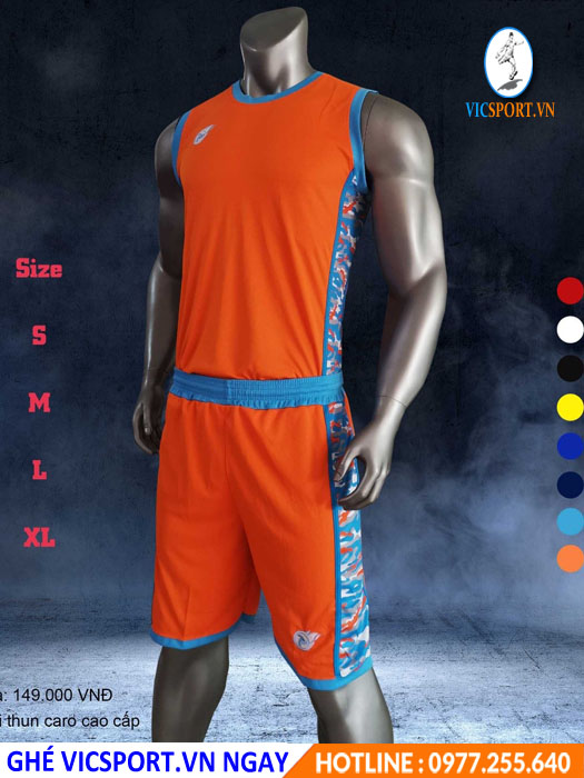 ÁO BÓNG RỔ CAMO MÀU CAM - Hình ảnh 3