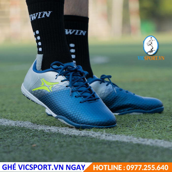 GIÀY ĐÁ BANH IWIN IMPRO 301 TF MÀU XANH BẠC - Hình ảnh 3