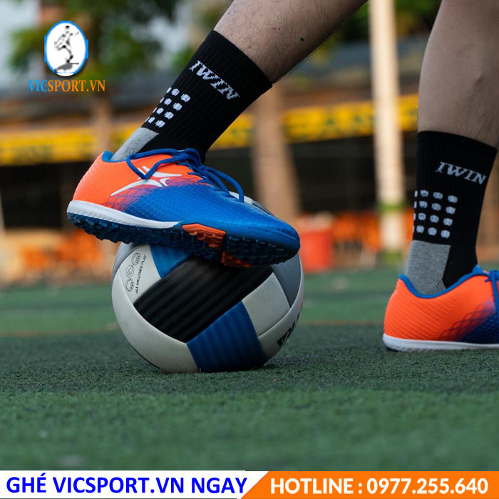 GIÀY ĐÁ BANH IWIN IMPRO 301 TF MÀU XANH CAM - Hình ảnh 4