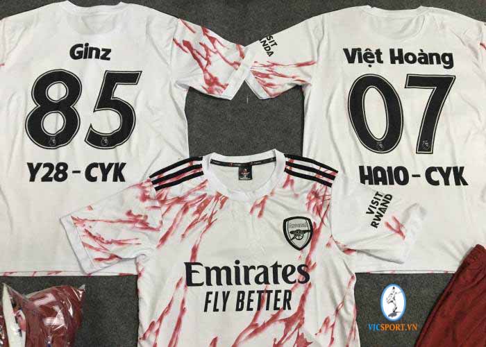 ÁO ARSENAL TRẮNG IN CHO KHÁCH - Hình ảnh 3
