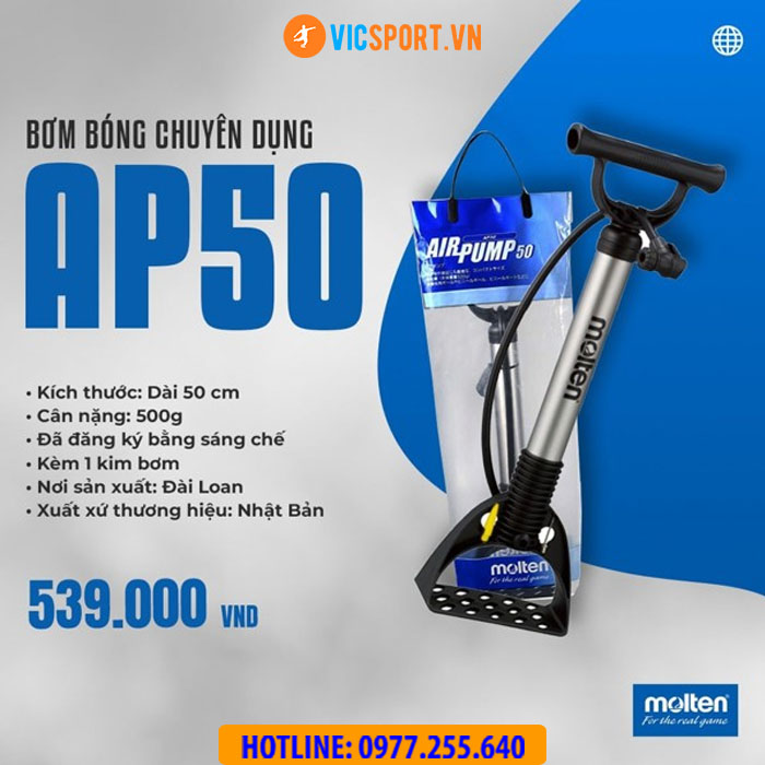 Bơm bóng Molten AP50 đa năng - Hình ảnh 3