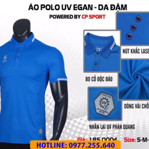 ÁO POLO UV EGAN XANH DA ĐẬM
