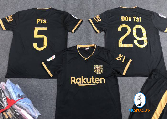ÁO BARCELONA ĐEN IN CHO KHÁCH - Hình ảnh 5