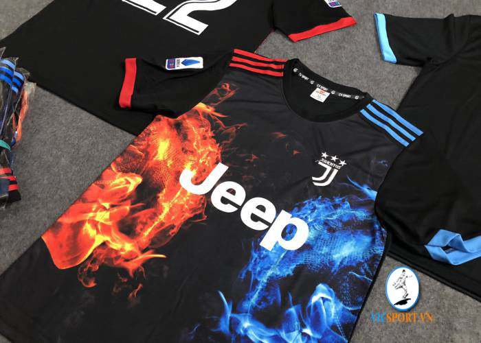 ÁO JUVENTUS ĐEN LOANG IN CHO KHÁCH - Hình ảnh 3