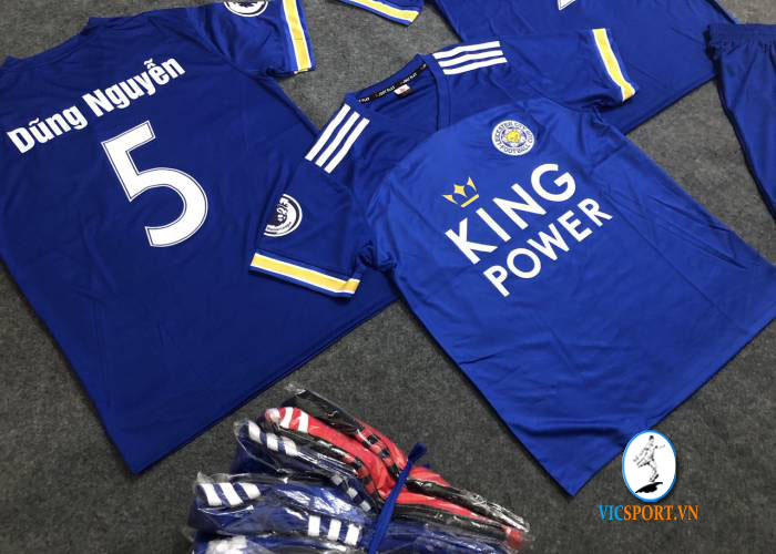 ÁO LEICESTER CITY XANH IN CHO KHÁCH - Hình ảnh 4