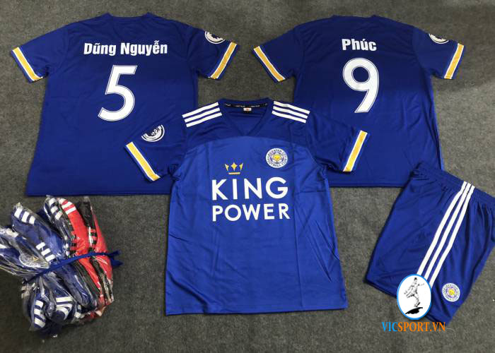 ÁO LEICESTER CITY XANH IN CHO KHÁCH - Hình ảnh 5