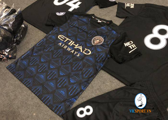 ÁO MAN CITY XANH ĐEN IN CHO KHÁCH - Hình ảnh 3