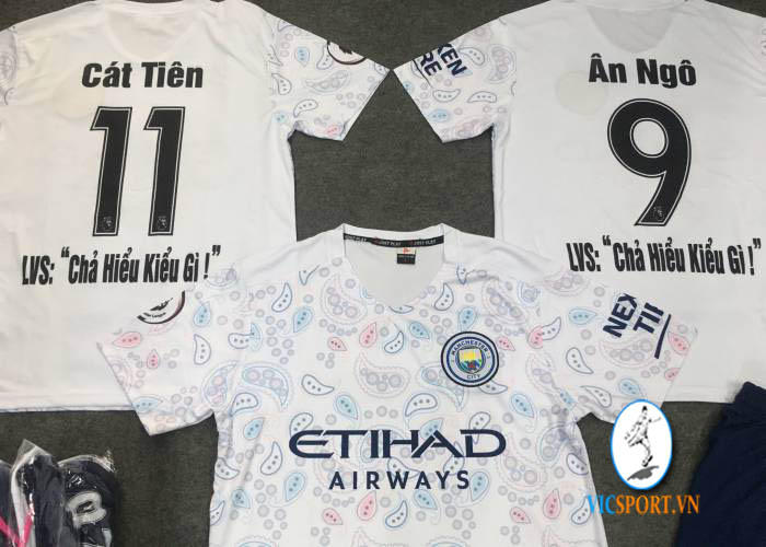 ÁO MAN CITY TRẮNG 2020 IN CHO KHÁCH - Hình ảnh 3