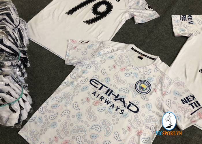 ÁO MAN CITY TRẮNG IN CHO KHÁCH - Hình ảnh 2