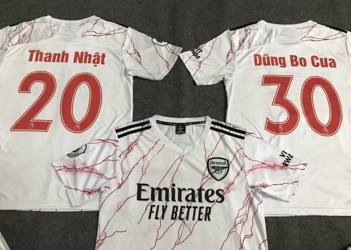 ÁO ARSENAL TRẮNG 2020 IN CHO KHÁCH - Hình ảnh 3