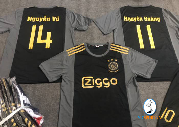 ÁO AJAX XÁM ĐEN IN CHO KHÁCH