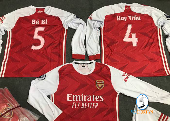 ÁO ARSENAL TAY DÀI 2020 IN CHO KHÁCH - Hình ảnh 6
