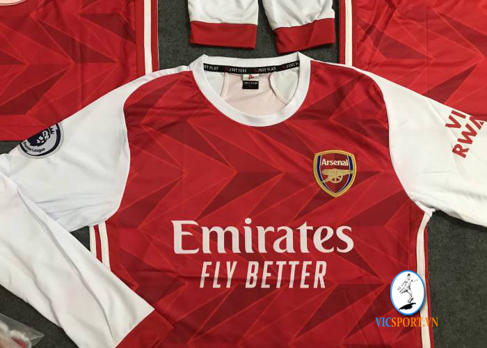 ÁO ARSENAL TAY DÀI 2020 IN CHO KHÁCH - Hình ảnh 5