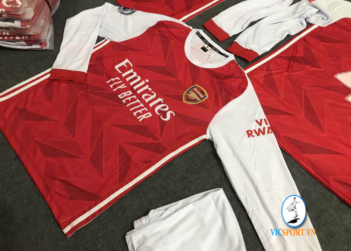 ÁO ARSENAL TAY DÀI 2020 IN CHO KHÁCH - Hình ảnh 4