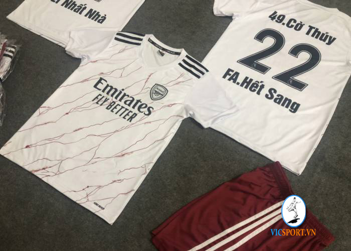 ÁO ARSENAL TRẮNG TRẺ EM IN CHO KHÁCH - Hình ảnh 4