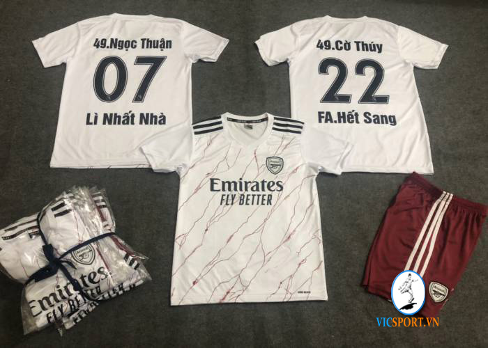 ÁO ARSENAL TRẮNG TRẺ EM IN CHO KHÁCH - Hình ảnh 2