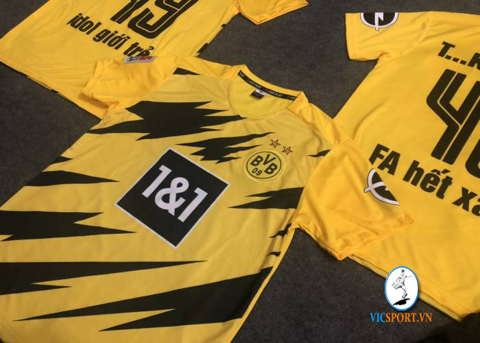 ÁO DORTMUND VÀNG TRẺ EM IN CHO KHÁCH - Hình ảnh 3