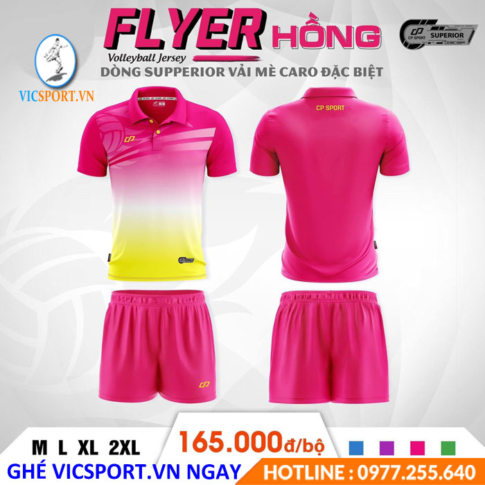 ÁO BÓNG CHUYỀN FLYER HỒNG