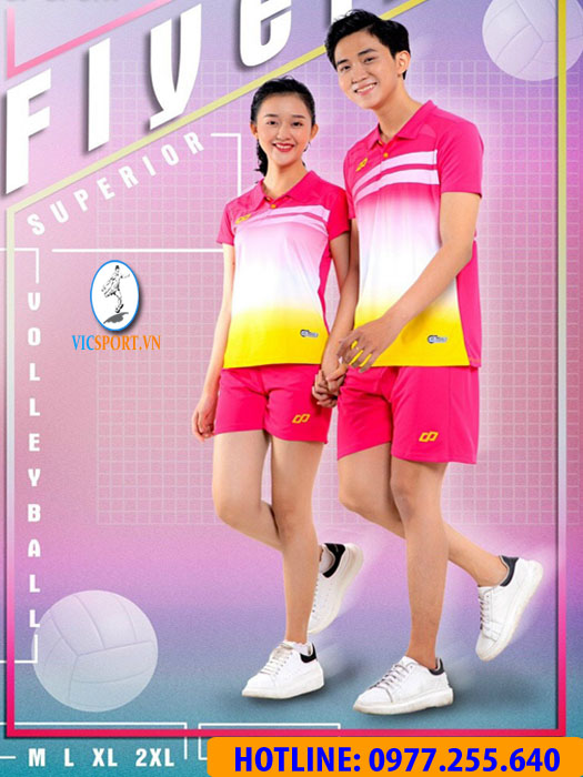 ÁO BÓNG CHUYỀN FLYER HỒNG - Hình ảnh 2