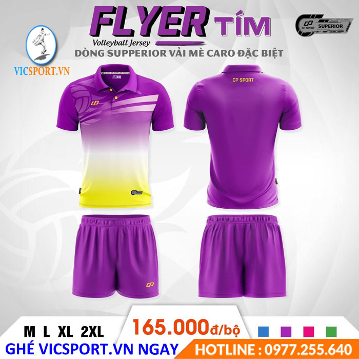 ÁO BÓNG CHUYỀN FLYER TÍM