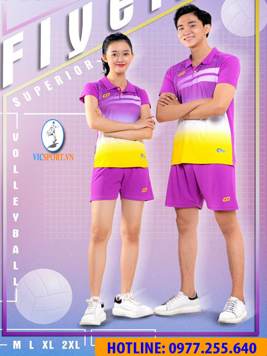 ÁO BÓNG CHUYỀN FLYER TÍM - Hình ảnh 2