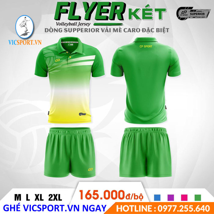 ÁO BÓNG CHUYỀN FLYER XANH KÉT