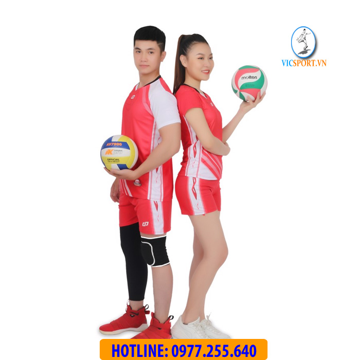 ÁO BÓNG CHUYỀN NỮ GALVIN MÀU ĐỎ - Hình ảnh 3
