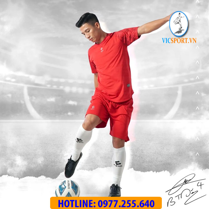 ÁO ĐÁ BANH ALPHA-TD04 MÀU ĐỎ - Hình ảnh 8