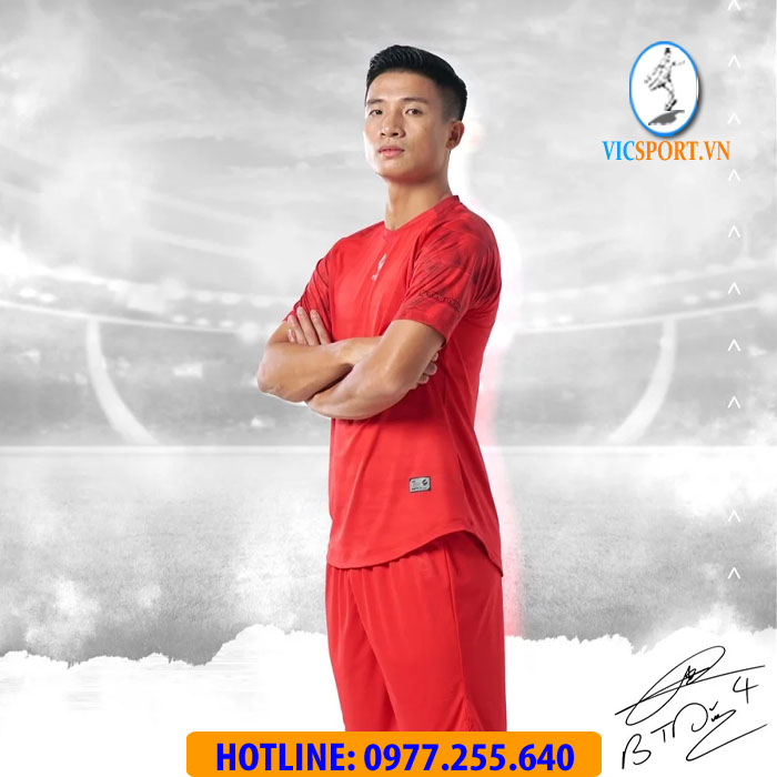 ÁO ĐÁ BANH ALPHA-TD04 MÀU ĐỎ - Hình ảnh 6