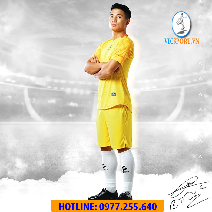 ÁO ĐÁ BANH ALPHA-TD04 MÀU VÀNG - Hình ảnh 5