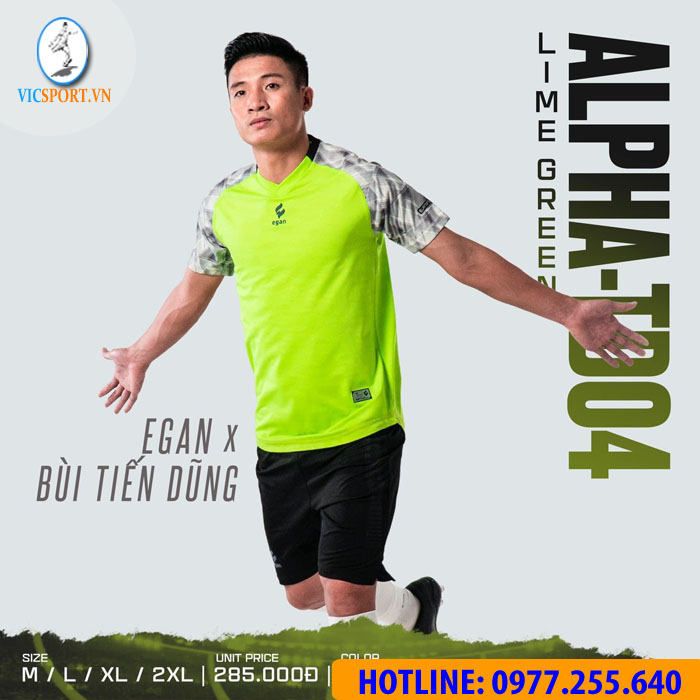 ÁO ĐÁ BANH ALPHA-TD04 MÀU XANH CHUỐI - Hình ảnh 6